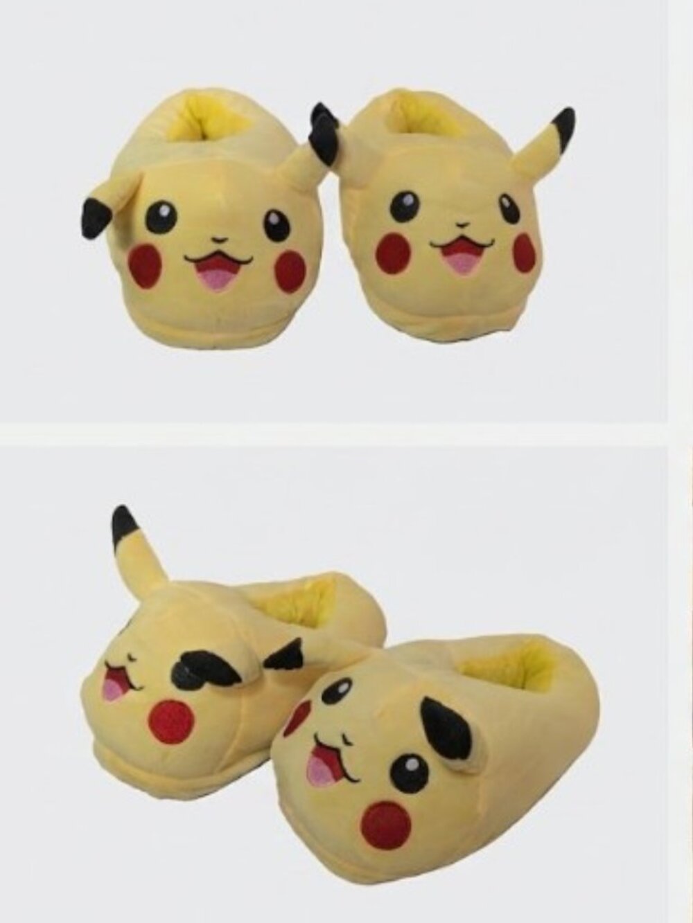 Pikachu Kids Plush Slippers Toddler Universal Unisex Cosplay Shoes up to 8" long